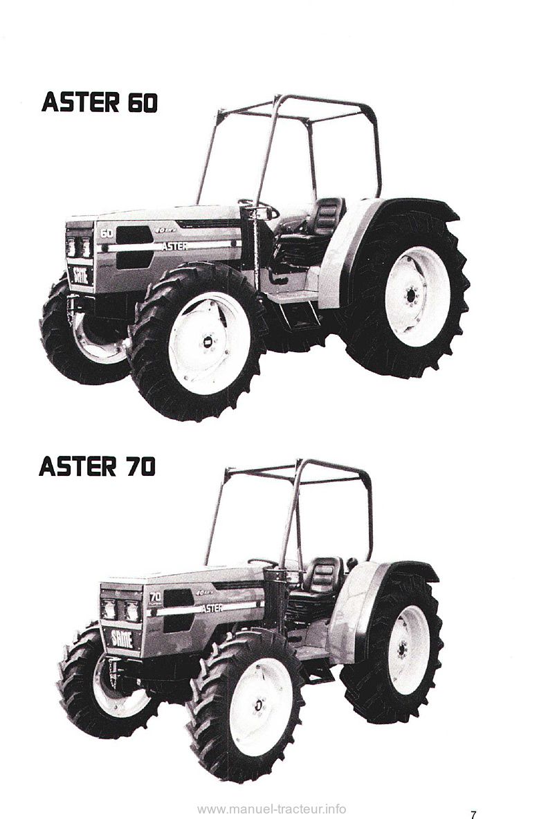 Deuxième page du Livret entretien tracteur Same Aster 60 70