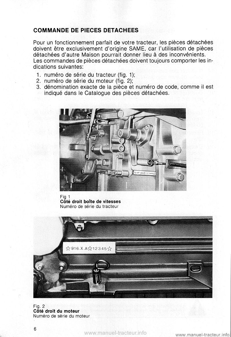 Troisième page du Livret entretien Same Explorer 55 65