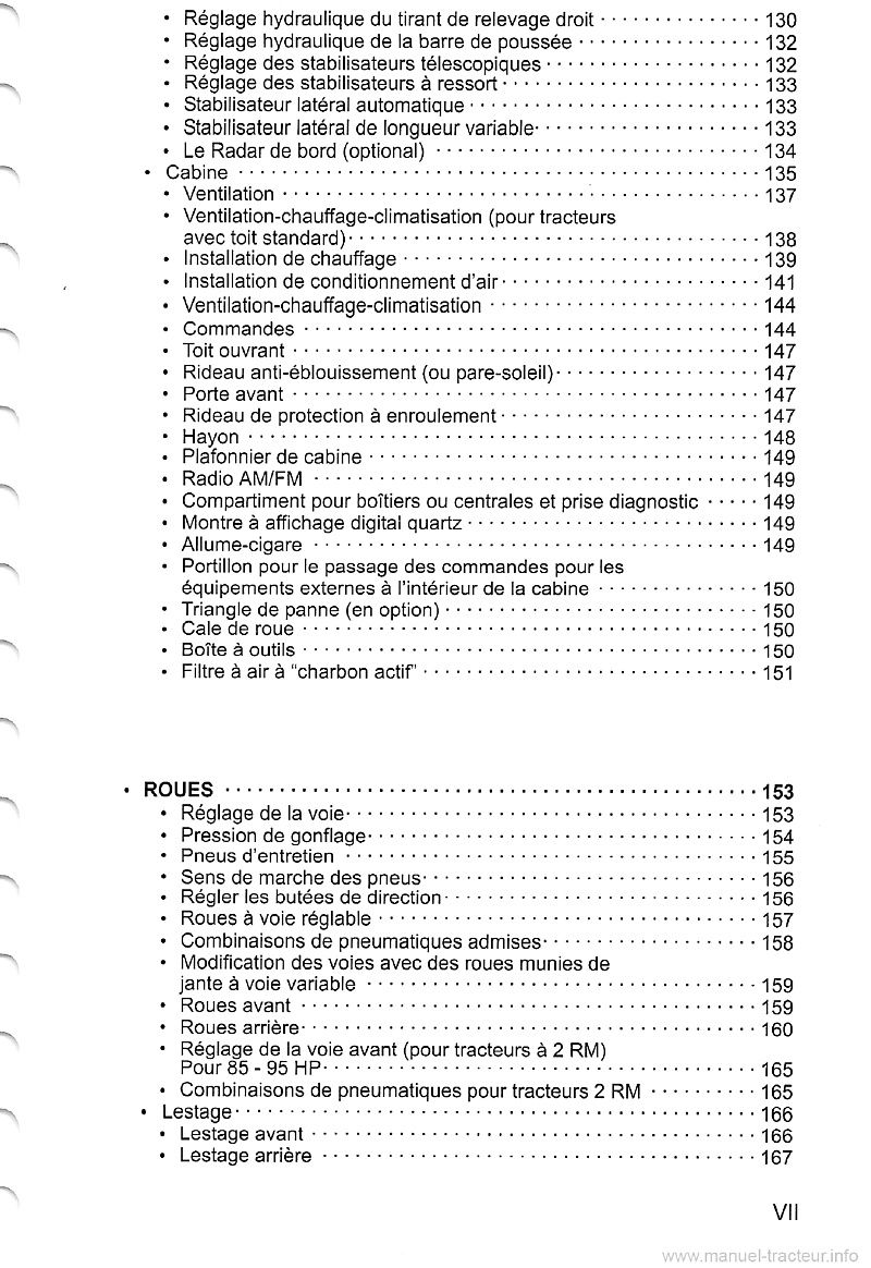 Sixième page du Livret entretien et utilisation tracteurs Same Explorer 75 85 95