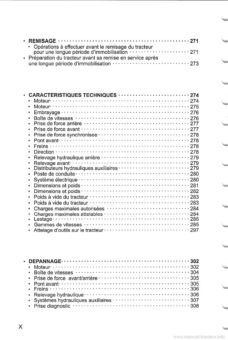 Neuvième page du Livret entretien et utilisation tracteurs Same Explorer 75 85 95