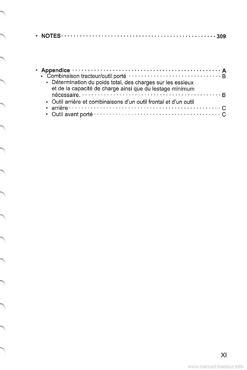 Dixième page du Livret entretien et utilisation tracteurs Same Explorer 75 85 95