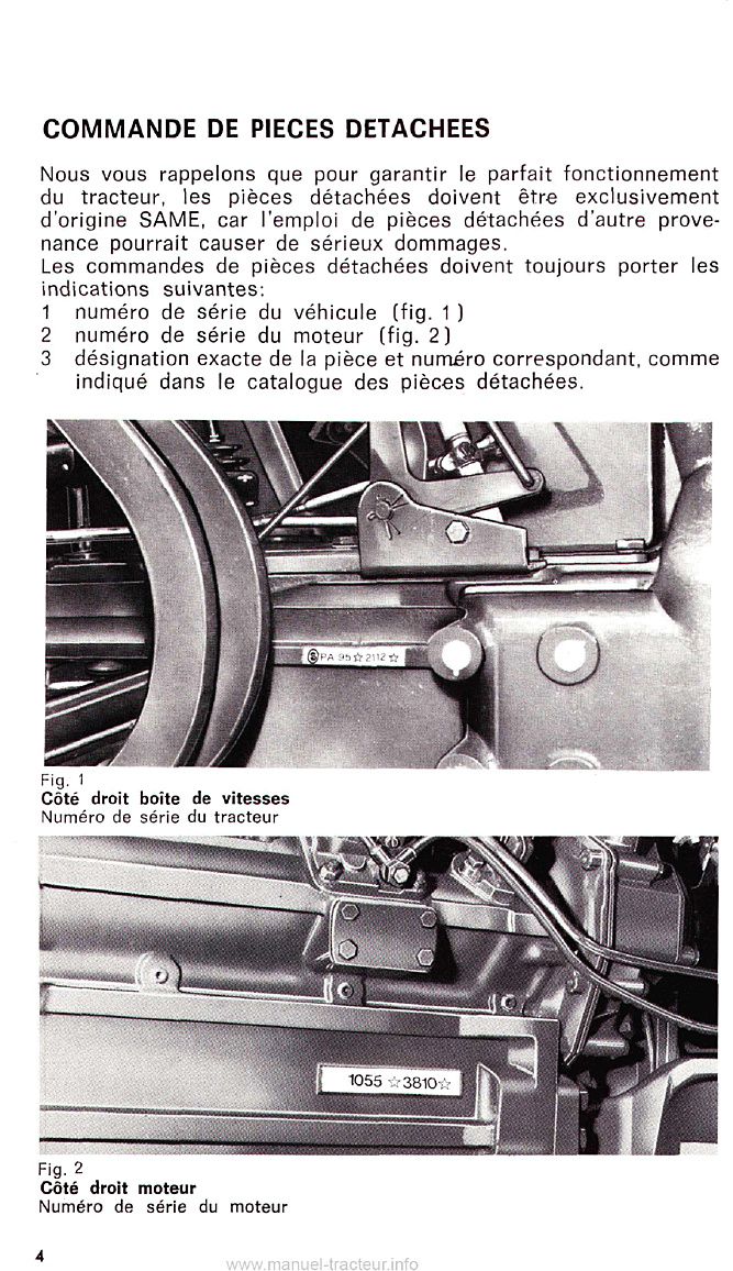 Deuxième page du Livret d'entretien tracteur Same PANTHER 95