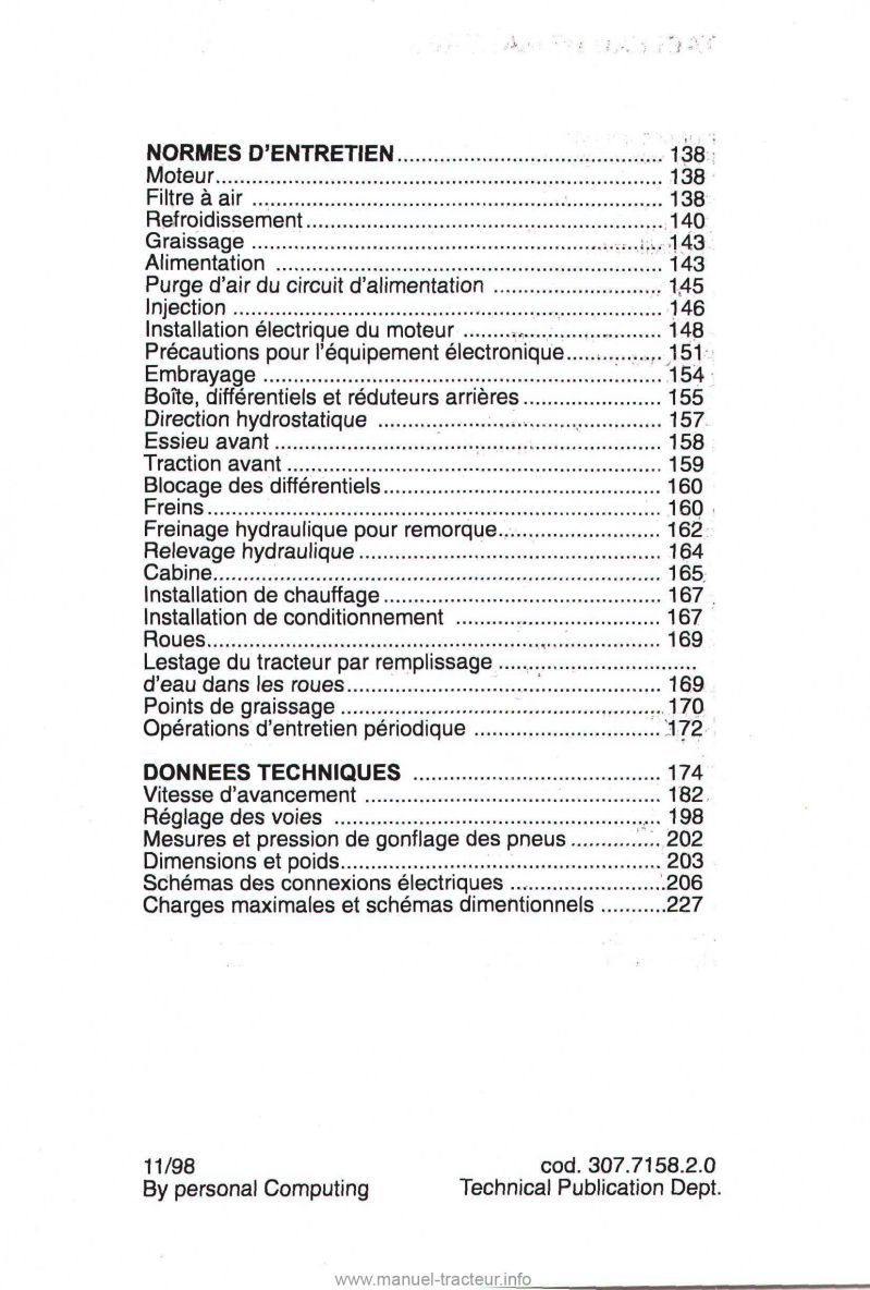 Troisième page du Livret entretien Same Silver 80 90 100.4 100.6