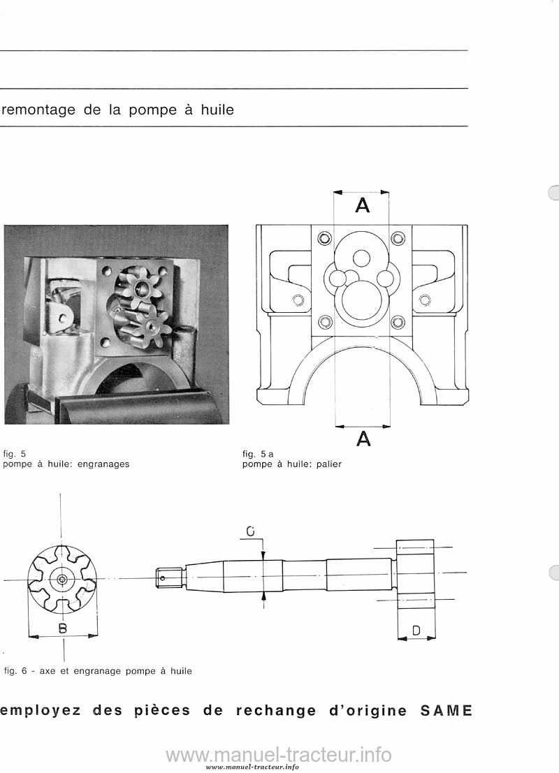 Cinquième page du Manuel atelier moteur SAME DA 115 V