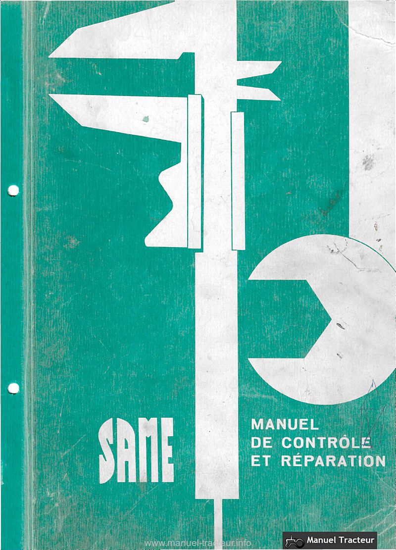 Première page du Manuel de contrôle et de réparation du tracteur Same Minitauro