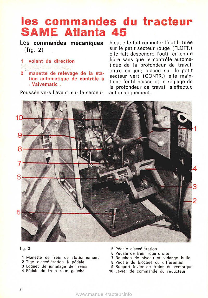 Quatrième page du Notice entretien Same Atlanta 45