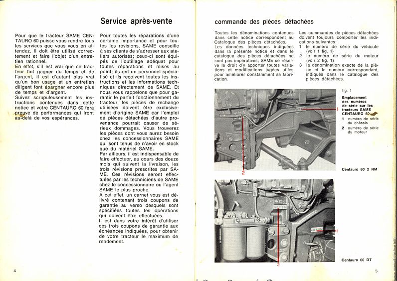 Quatrième page du Notice entretien SAME Centauro 60 60 DT