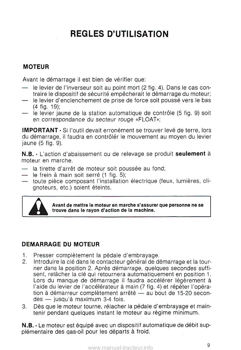 Quatrième page du Notice entretien Same Explorer 65 Special