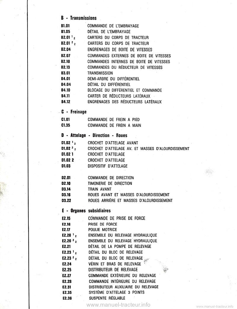 Troisième page du Catalogue pièces de rechange Someca 670