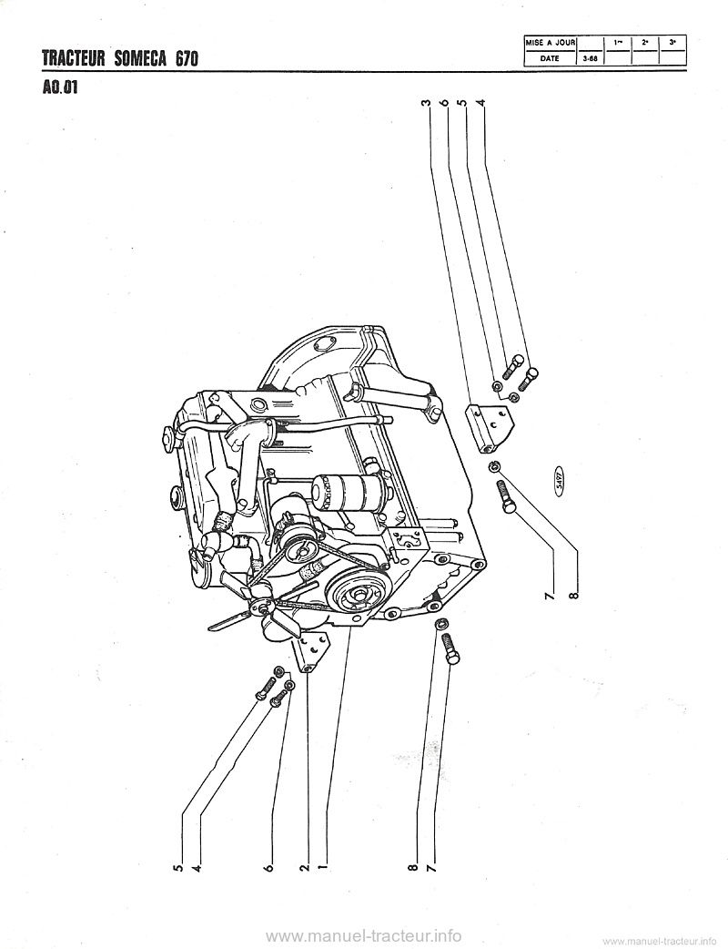 Cinquième page du Catalogue pièces de rechange Someca 670