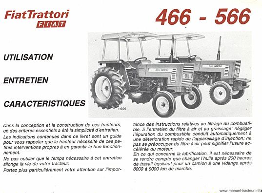 Troisième page du Notice entretien SOMECA 466-566