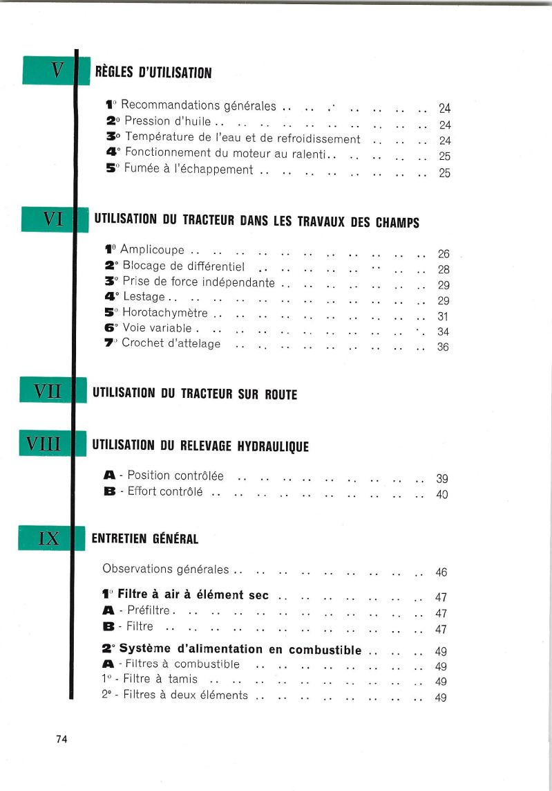 Troisième page du Guide entretien Someca 612