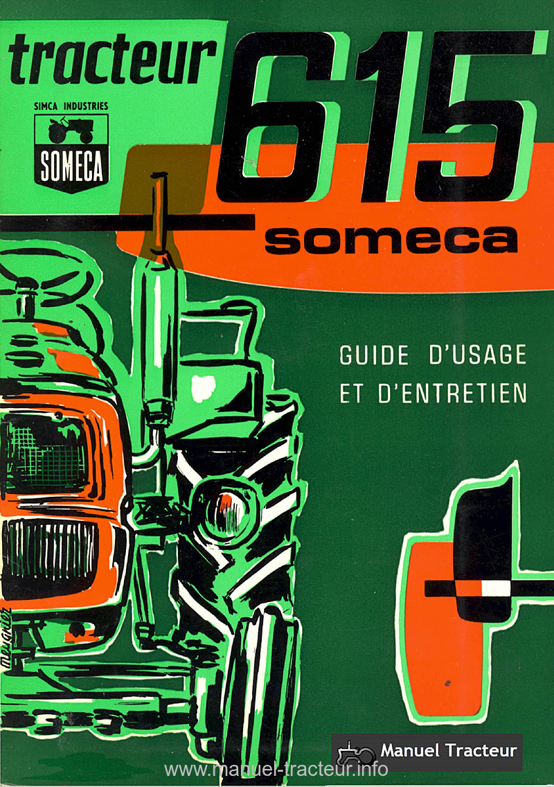 Première page du Guide entretien SOMECA 615