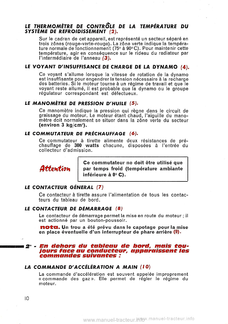 Sixième page du Guide entretien Someca Som 55