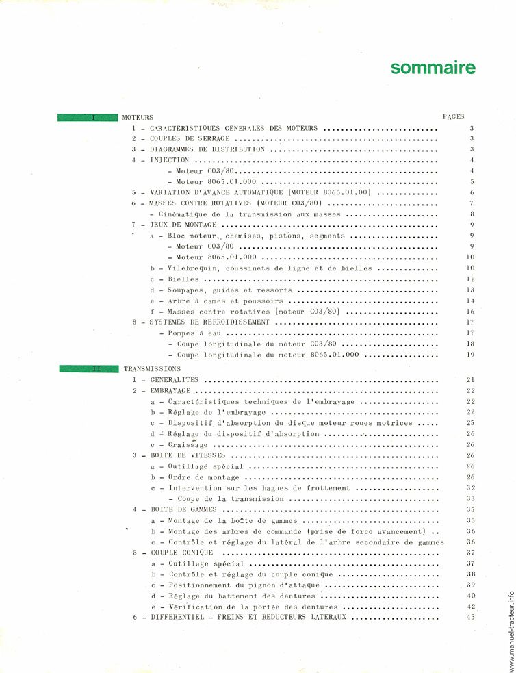 Quatrième page du Guide intervention SOMECA FIAT 800 900