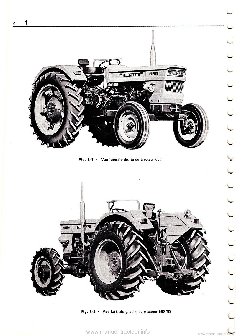 Troisième page du Manuel réparation Someca 650 650TD