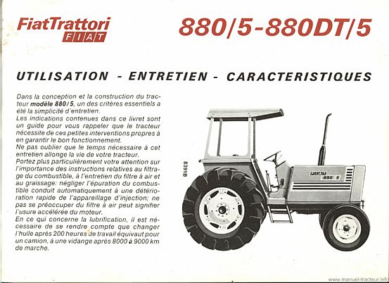 Troisième page du Notice entretien FIAT SOMECA 880-5