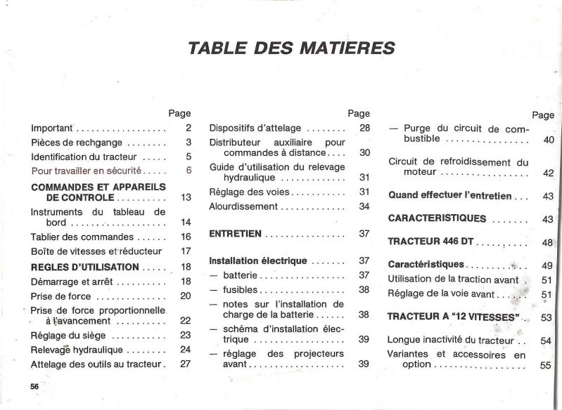 Sixième page du Notice entretien Fiat 446 