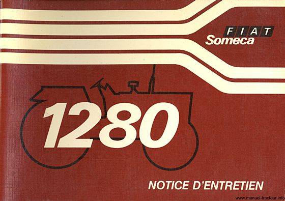 Première page du Notice entretien FIAT SOMECA 1280 1280 DT