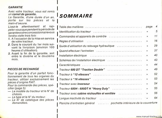 Deuxième page du Notice entretien SOMECA 680