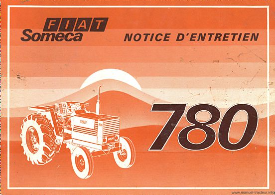 Première page du Notice entretien SOMECA 780 DT