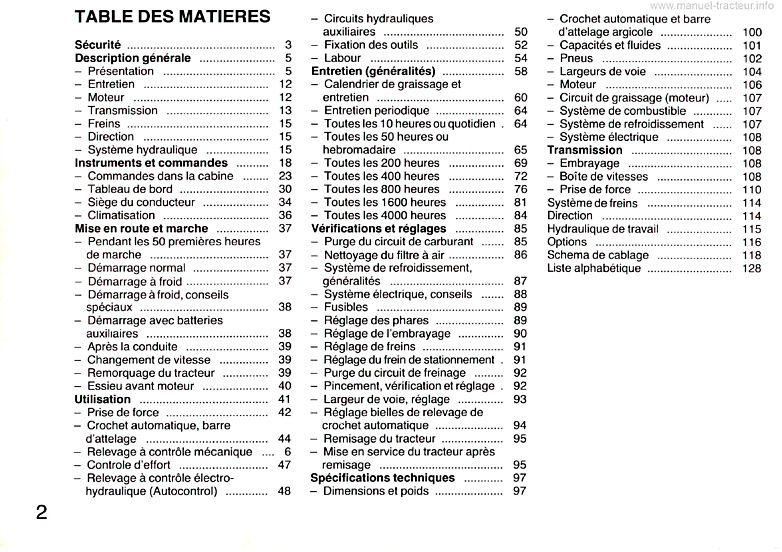 Quatrième page du Manuel conducteur tracteurs Valmet 505 605 655 705 805 905