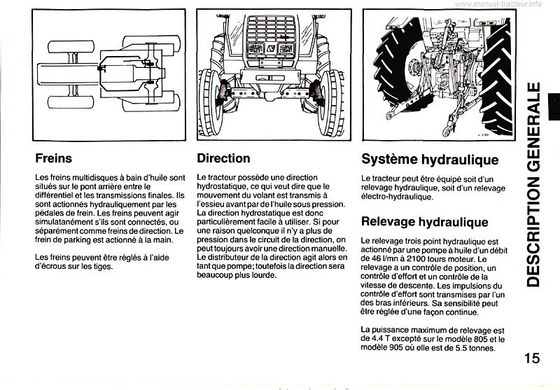 Septième page du Manuel conducteur tracteurs Valmet 505 605 655 705 805 905