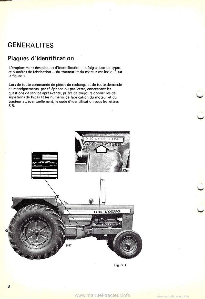 Sixième page du Manuel atelier Volvo T800A T810 T814 