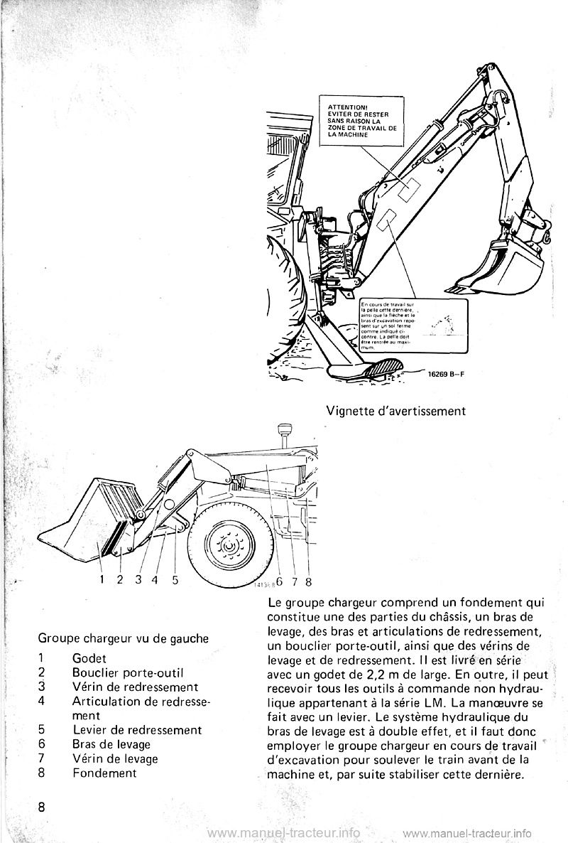 Quatrième page du Manuel entretien VOLVO BM 616 B excavatrice