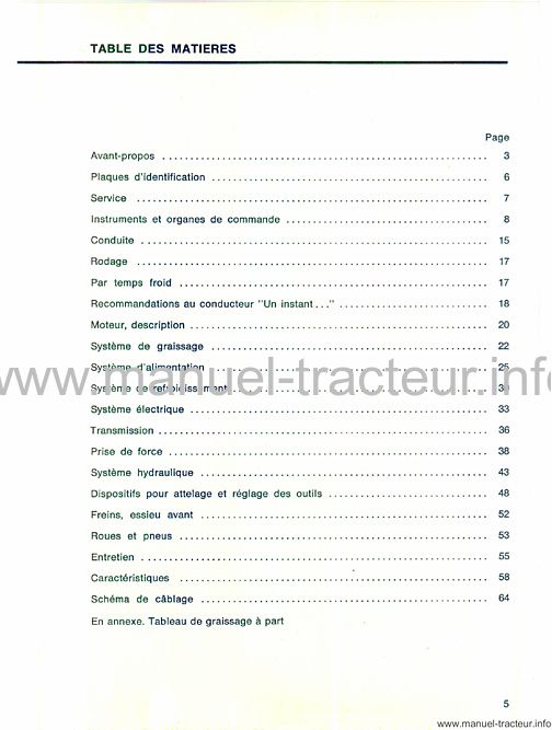 Sixième page du Livret entretien VOLVO T 600