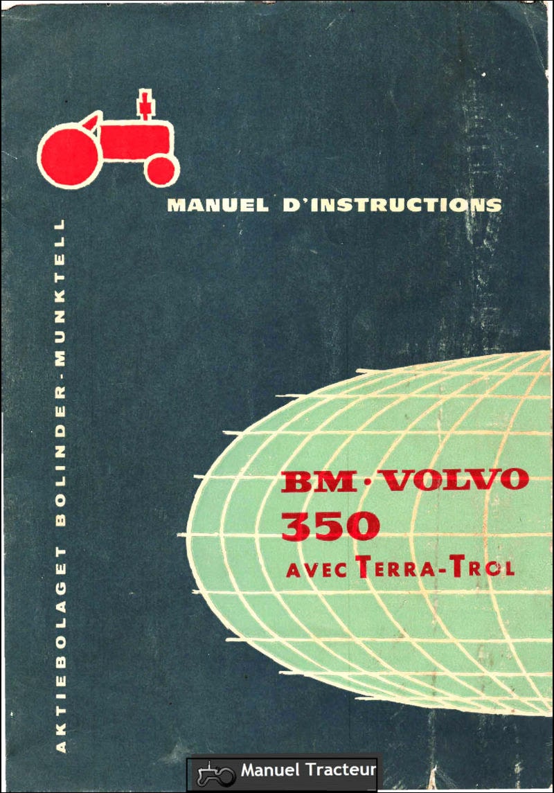 Première page du Manuel instructions tracteur Volvo BM 350