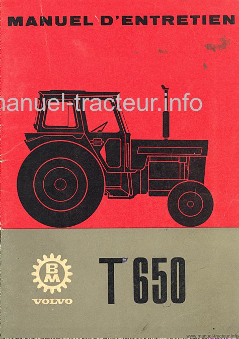 Première page du Livret entretien VOLVO T 650