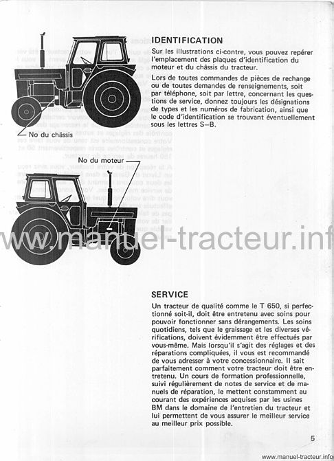 Sixième page du Livret entretien VOLVO T 650