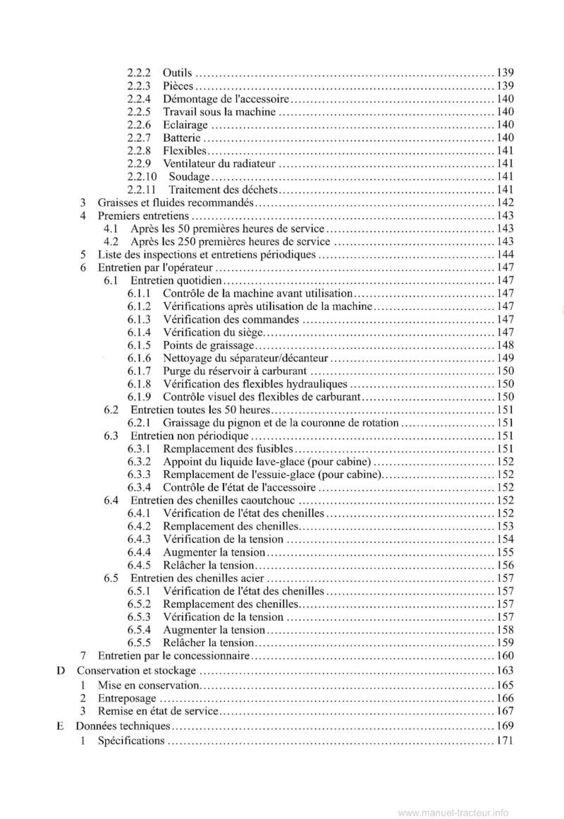 Cinquième page du Manuel utilisation Yanmar Mini Pelle ViO26-6
