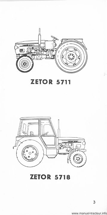 Quatrième page du Guide entretien ZETOR 4712 4718 5711 5718 5745 5748 6711 6718 6745 6748