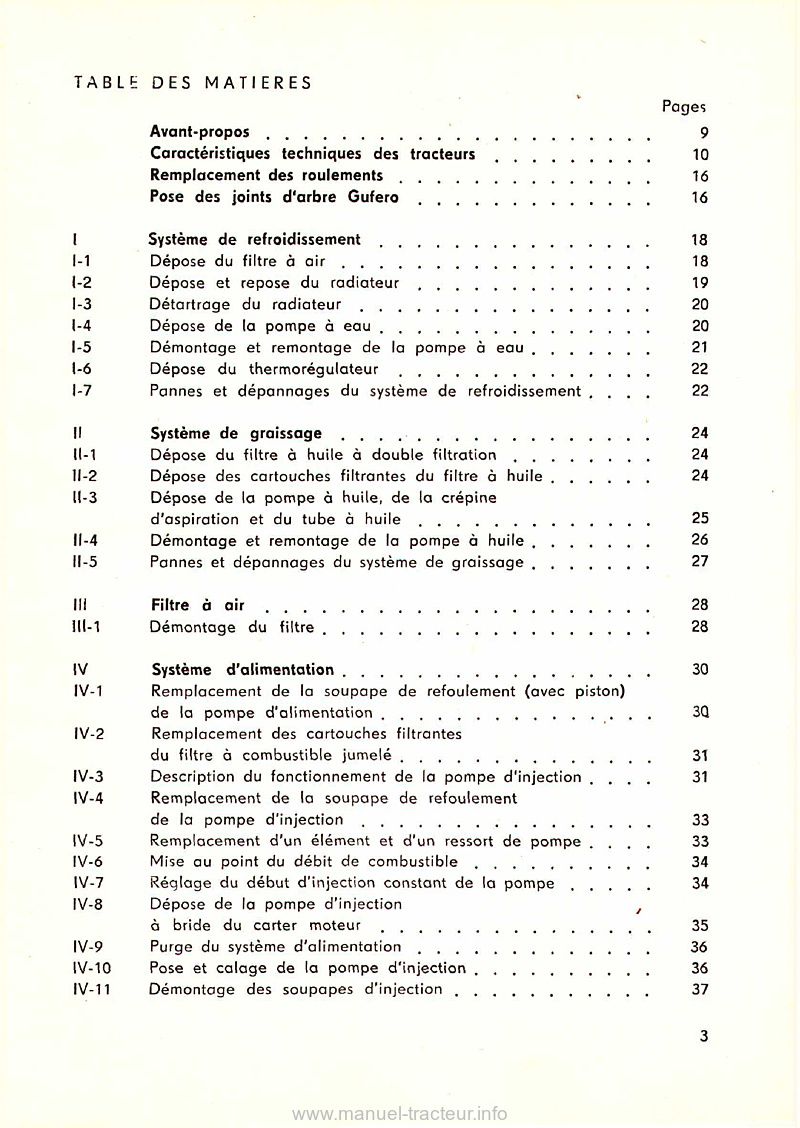 Deuxième page du Manuel réparation Zetor 2011 3011 4011