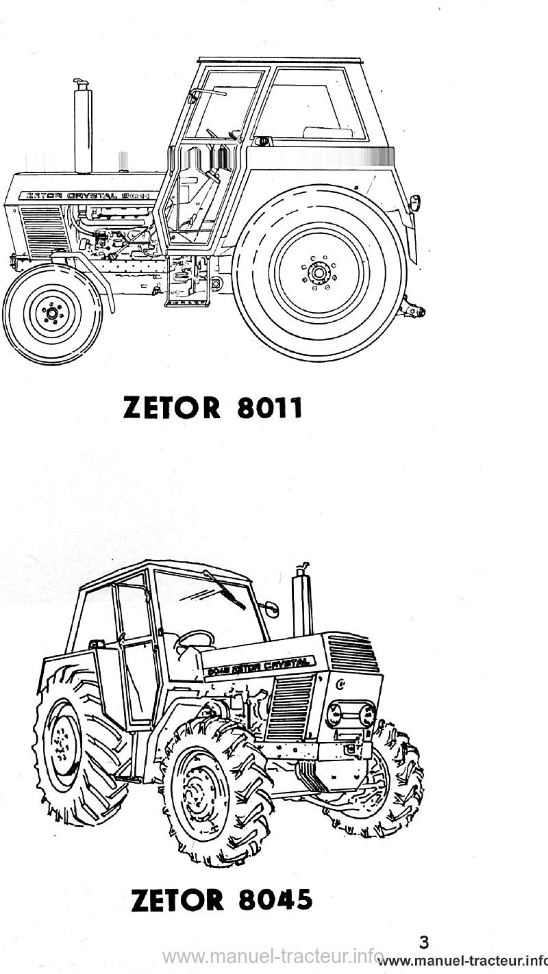 Quatrième page du Guide entretien Zetor 8011 8045 12011 12045