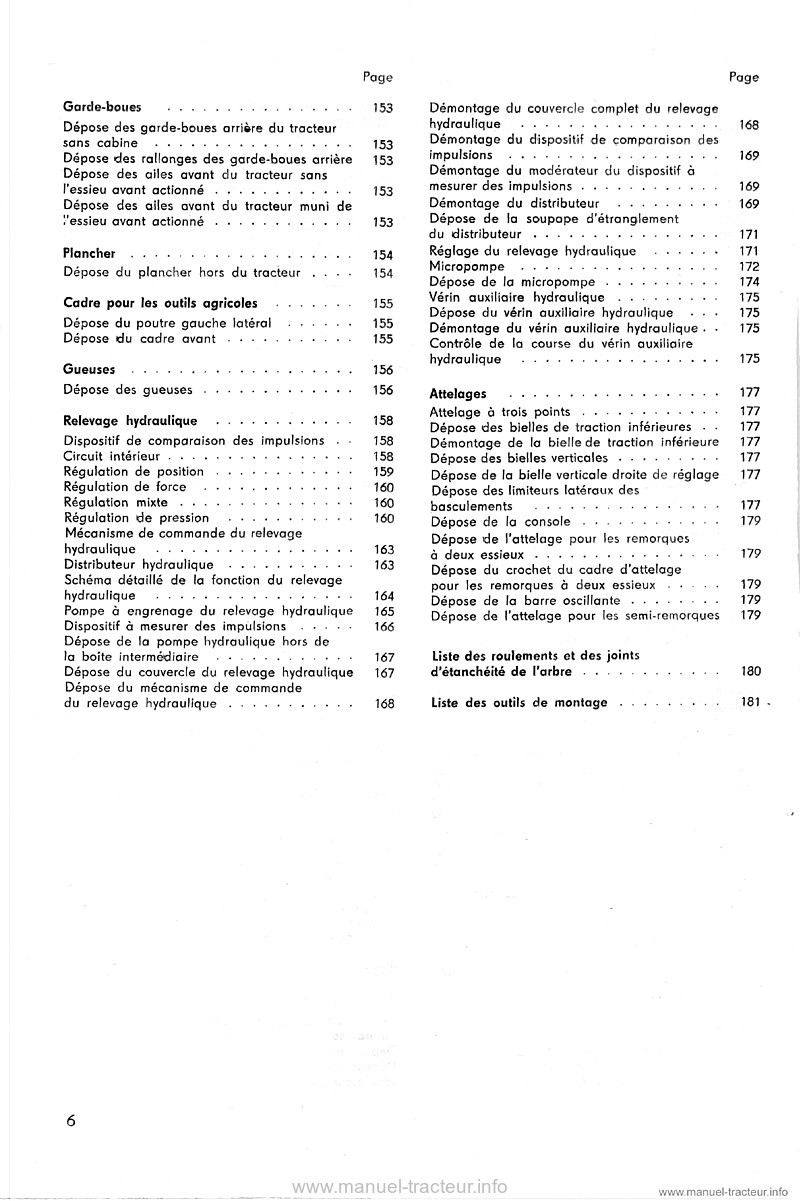 Cinquième page du Manuel atelier Zetor 8011 8045 12011 12045 