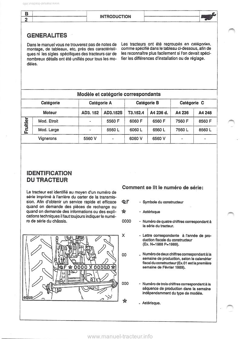 Quatrième page du Manuel atelier Landini tracteurs 5560 6060 6560 7560 8560 F-L-V