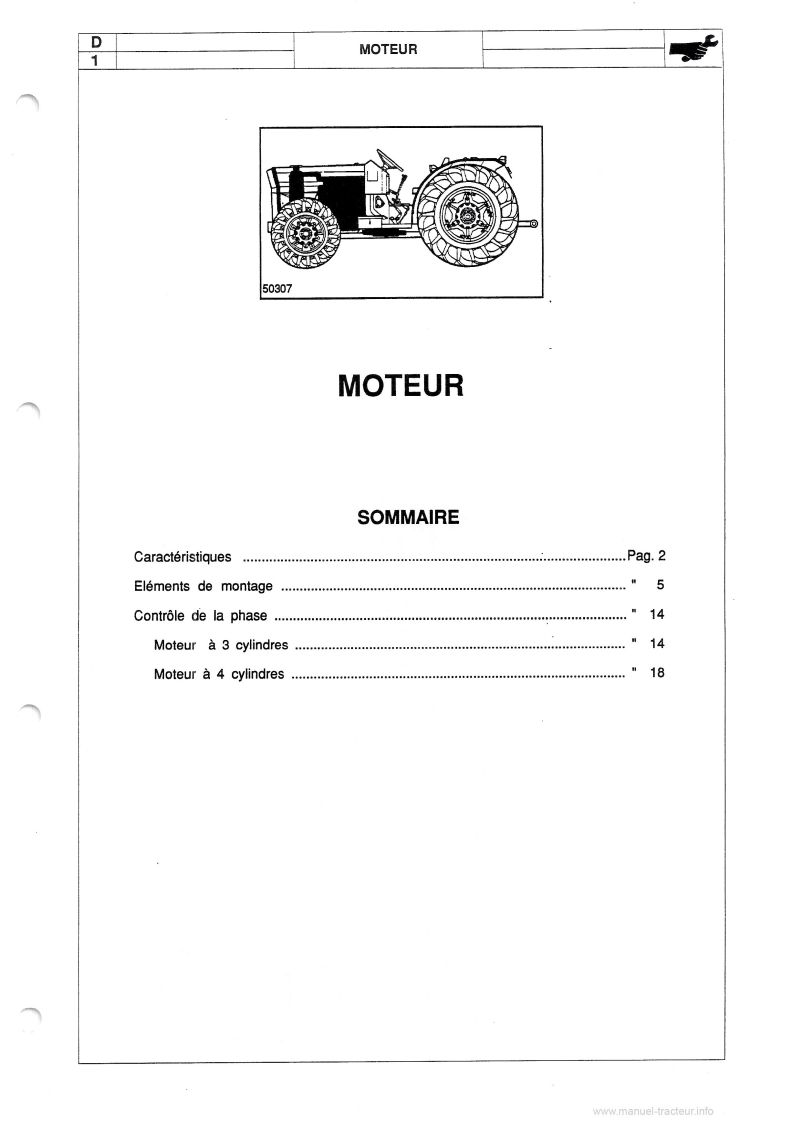 Cinquième page du Manuel atelier Landini tracteurs 5560 6060 6560 7560 8560 F-L-V