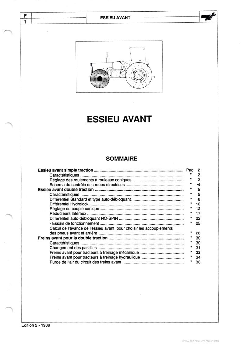 Neuvième page du Manuel Atelier tracteur LANDINI Blizzard 50 60 65 75 85 95 et 9080