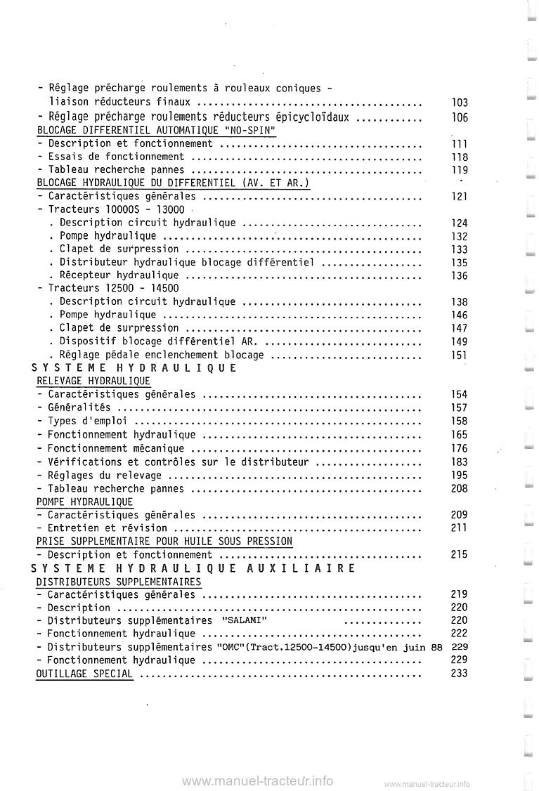 Sixième page du Manuel d’entraînement tracteur Landini 10000 