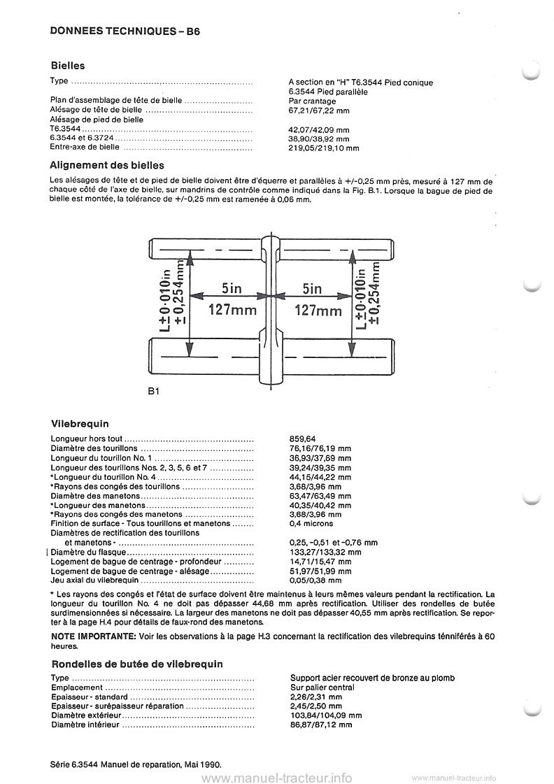 Septième page du Manuel de réparation Moteurs Perkins T6.3544, 6.3544 et 6.3724