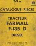 Catalogue des pièces détachées tracteur farmall f-135 d