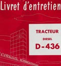 livret d'entretien tracteur Mc Cormick international D-436