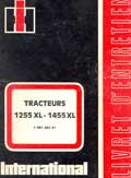 livret entretien tracteur IH 1255 1455 XL