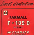 Livret entretien tracteur farmall f-135 d