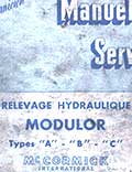 Manuel de service tracteurs Mc Cormick International Relevage hydraulique MODULOR 