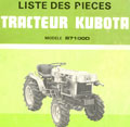 Catalogue pièces détachées tracteur kubota B 7100 D