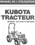 Manuel utilisateur tracteurs Kubota B1710 B2110 B2410 (DN)